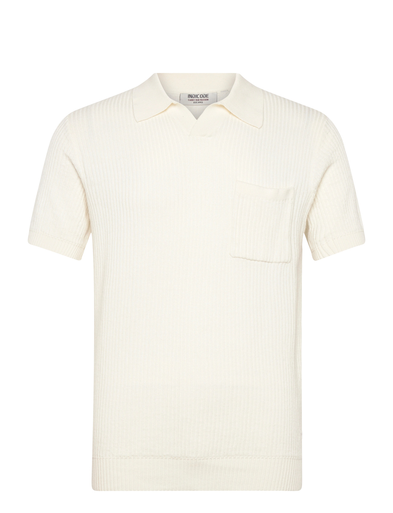 INDICODE Inharlo, XL, White, Strik > Kortærmede Strikkede Poloer, Herre