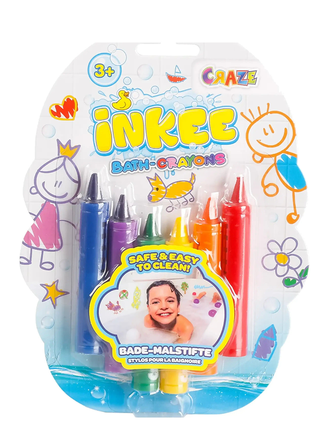 Inkee Bath Crayons 6-P Toys Bath & Water Toys Bath Toys Multi/patterned Inkee