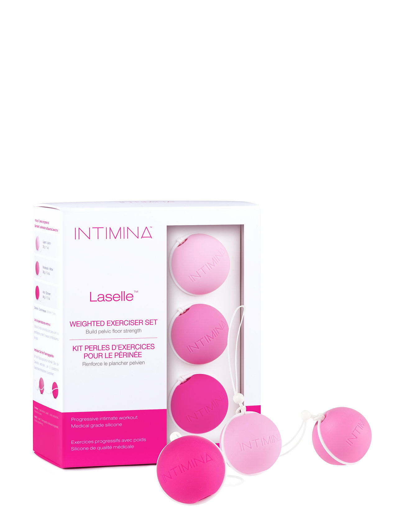 Laselle Kegel Routine Beauty Women Sex And Intimacy Geisha Balls And Pinch Balls Pink INTIMINA