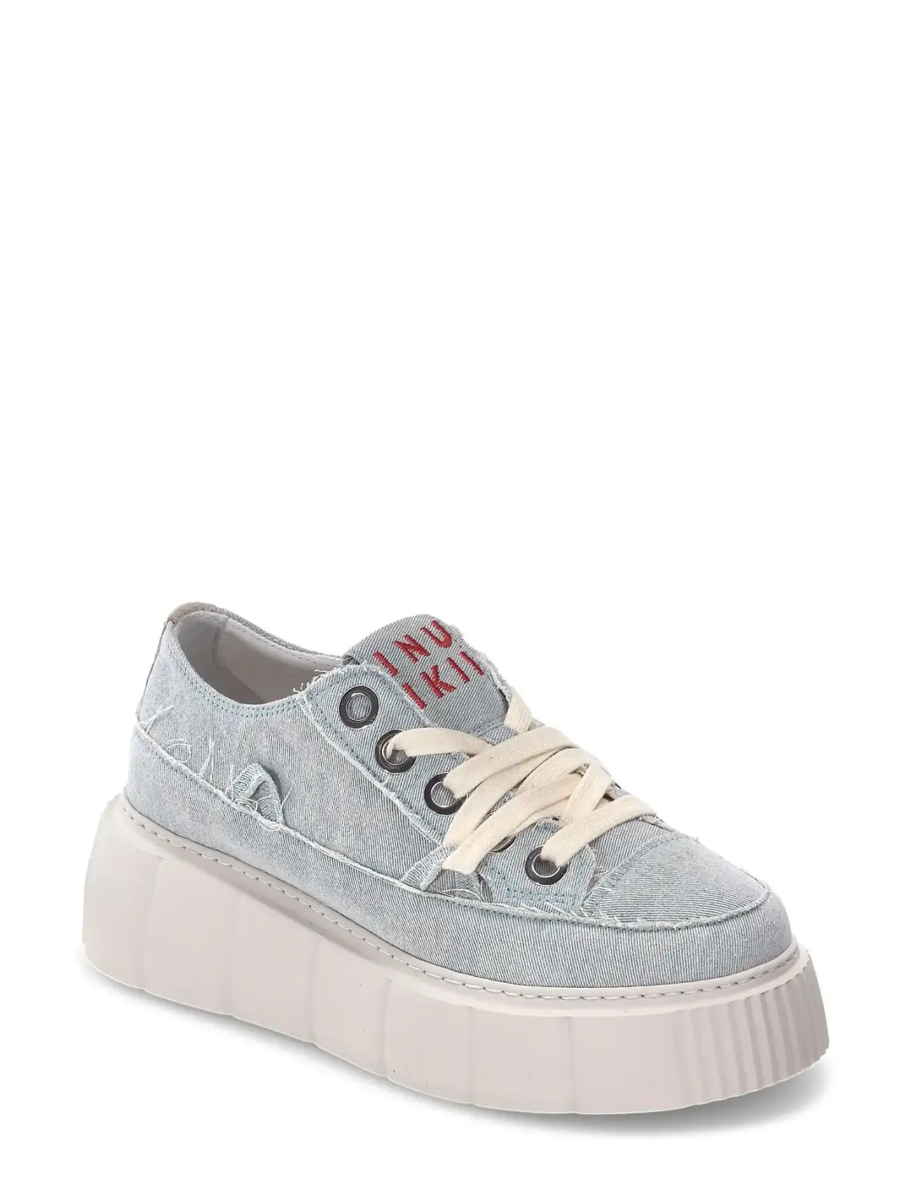 Inuikii Matilda Frayed Denim, 41, Blue, Sneakers > Sneakers Med Lav Top, Dame