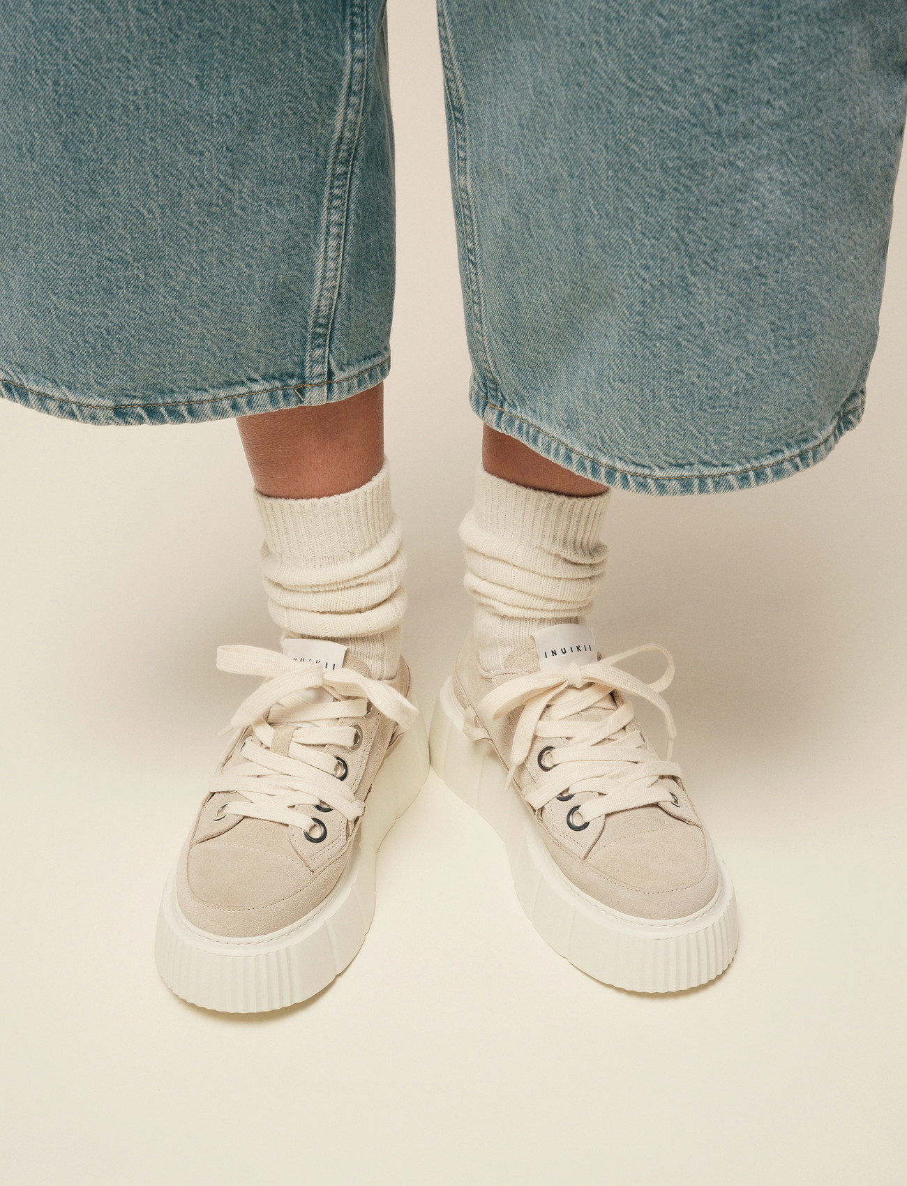 Inuikii Matilda Suede, 41, Beige, Sneakers > Sneakers Med Lav Top, Dame