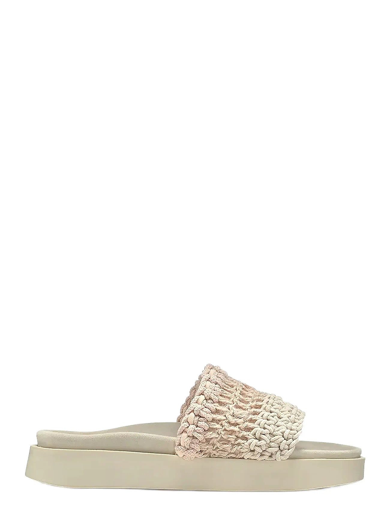 Loose Knitted Flate Sandaler Beige Inuikii