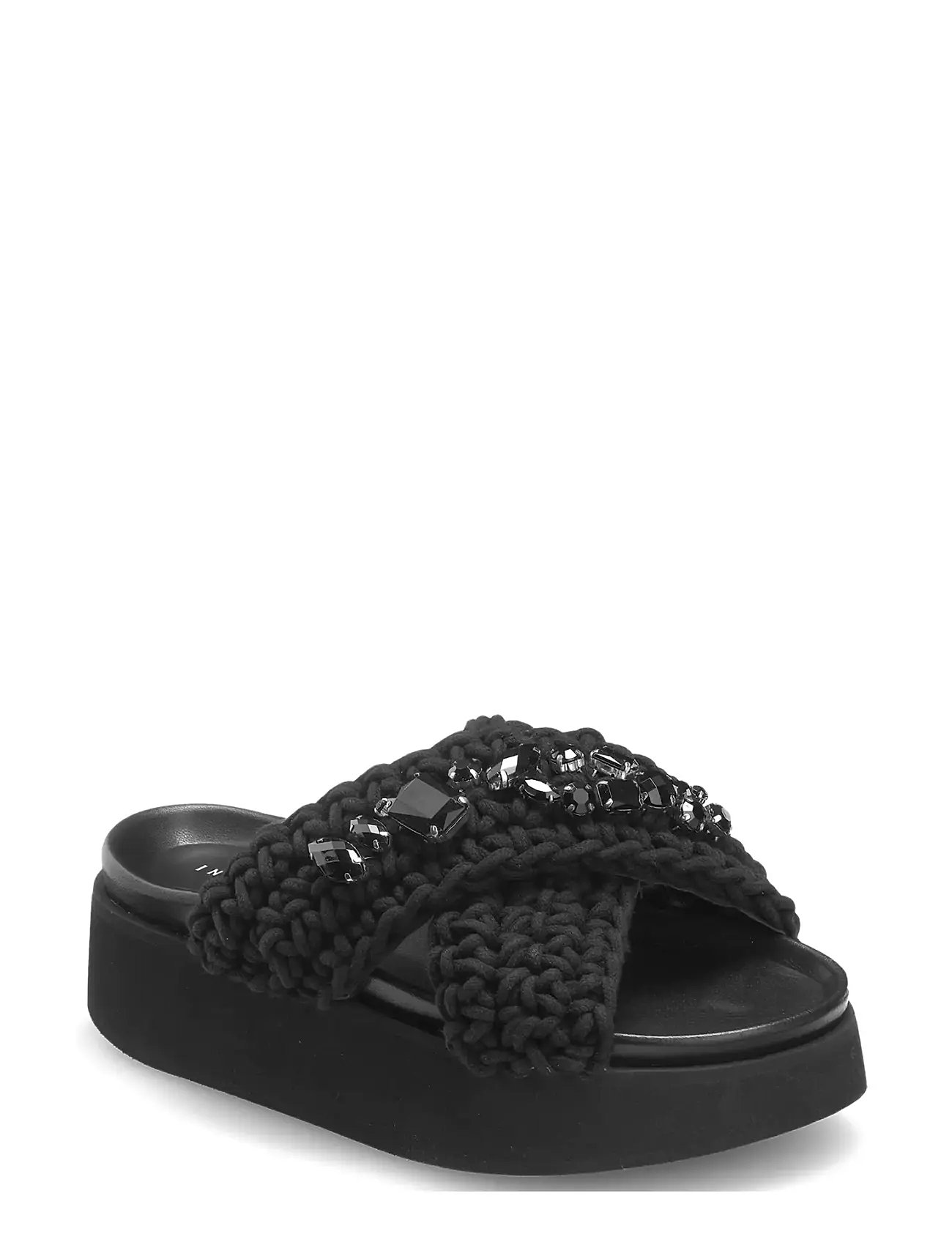 Inuikii Woven Stones Platform, 39, Black, Sandals > Platform Sandals, Dame