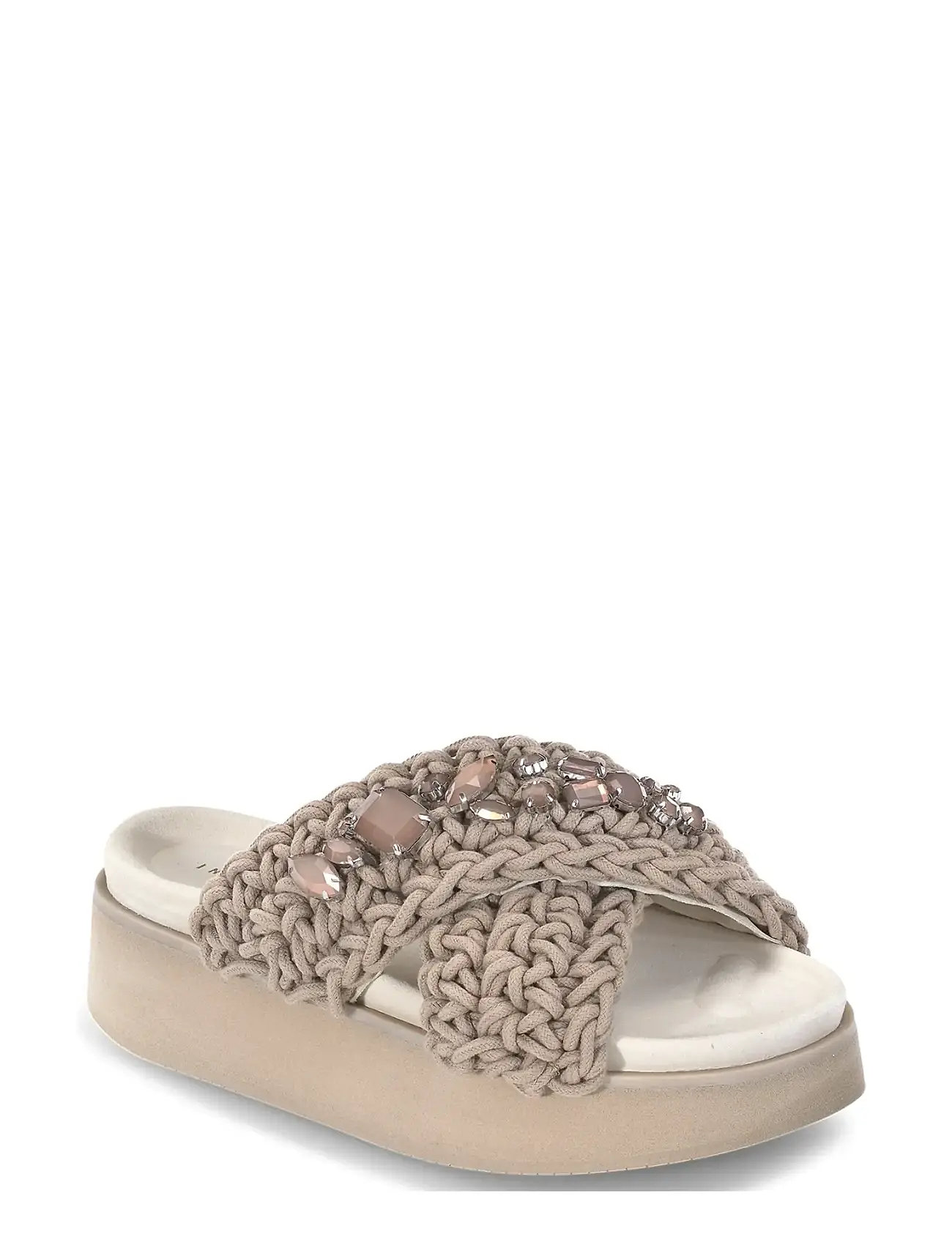Inuikii Woven Stones Platform, 41, Grey, Sandals > Platform Sandals, Dame