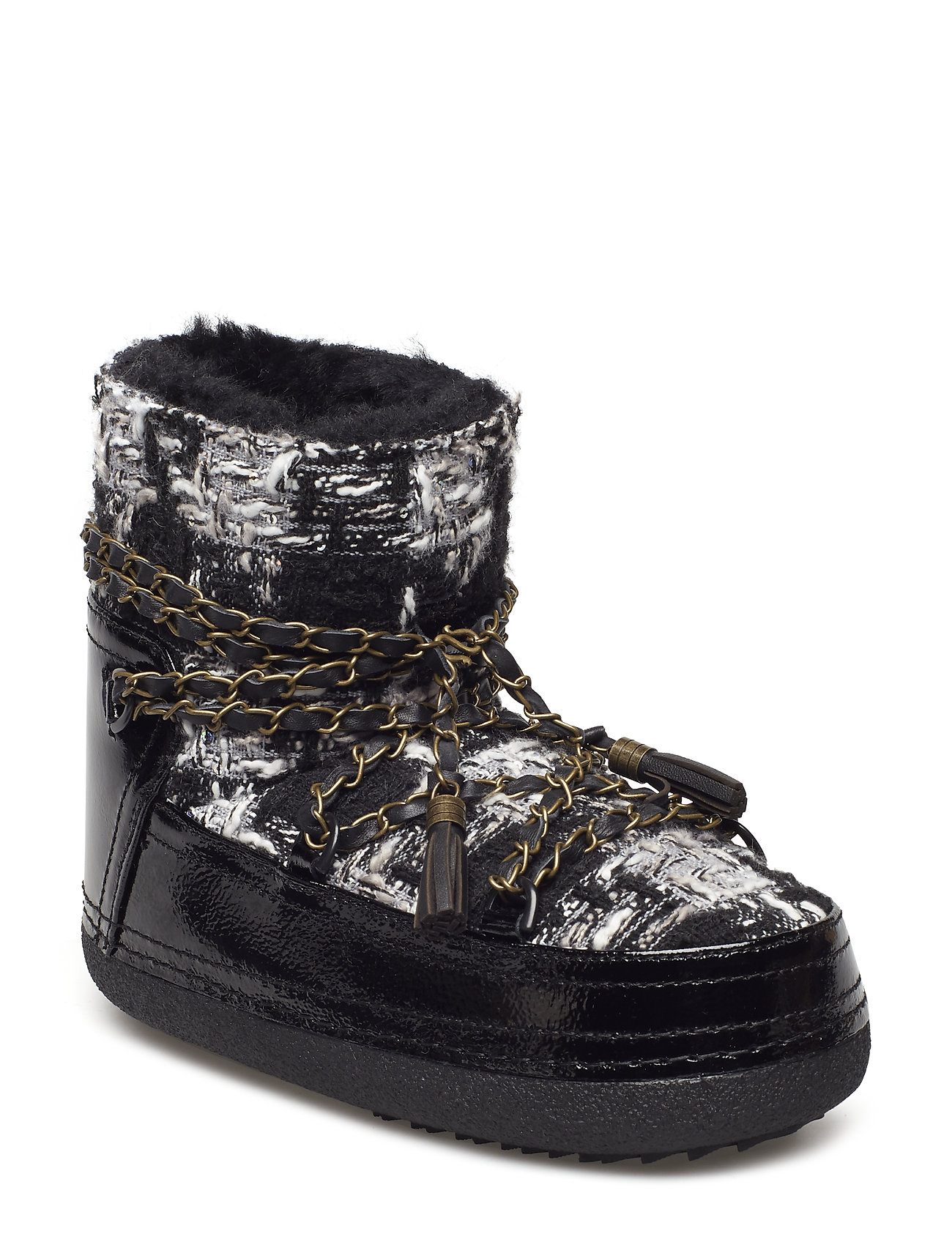Boot English Tartan Chain Laces Enkellaars Zonder Hak Zwart Inuikii inuikii kopen in de aanbieding Boot English Tartan Chain Laces Enkellaars Zonder Hak Zwart Inuikii inuikii kopen in de aanbieding