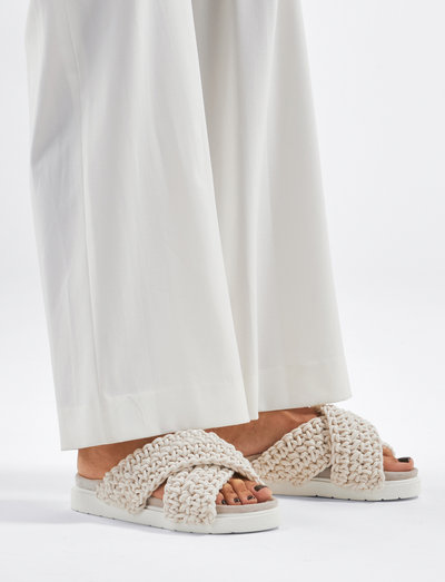 WOVEN - flat sandals - white