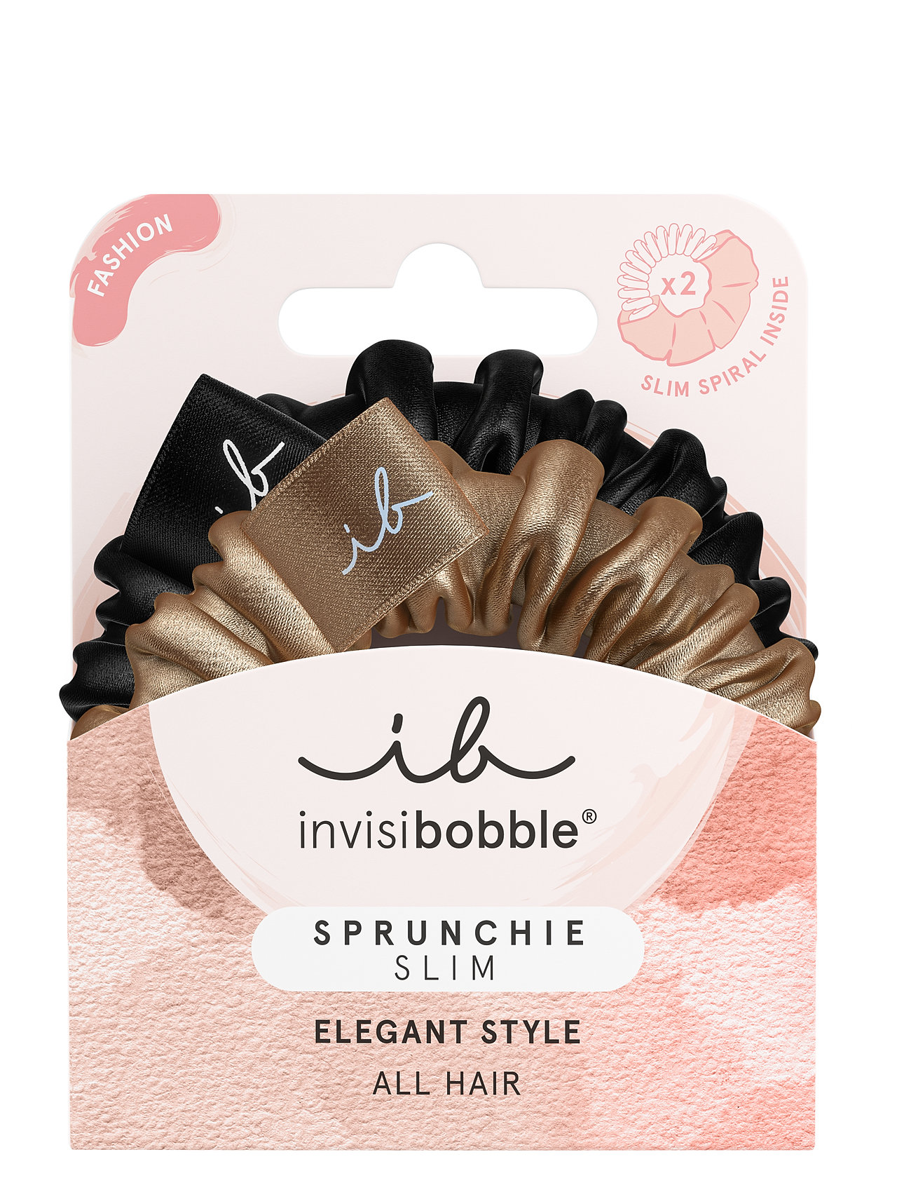 Invisibobble Sprunchie Slim True Golden 2Pc Accessories Hair Accessories Scrunchies Nude Invisibobble