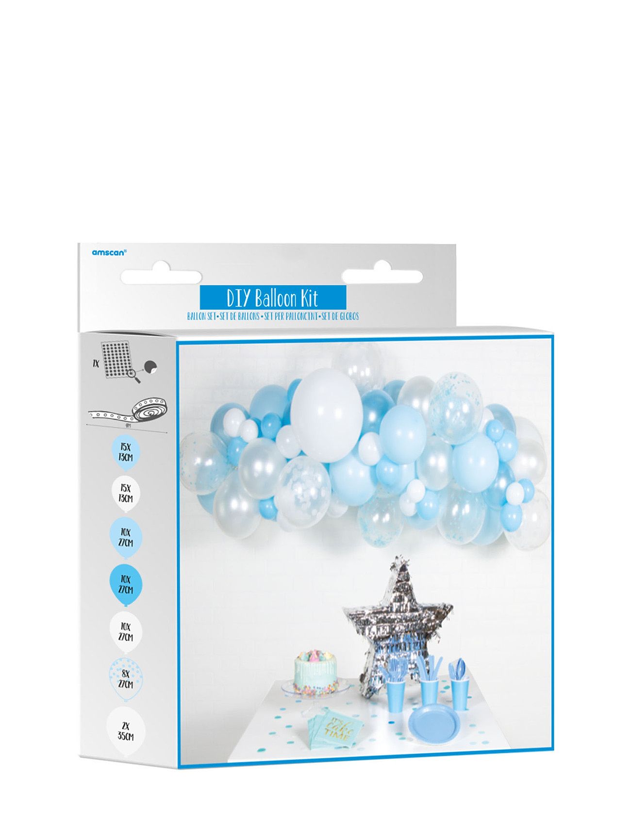 IPK Diy Balloon Garland Light Blue Shades 70 Balloons Blå