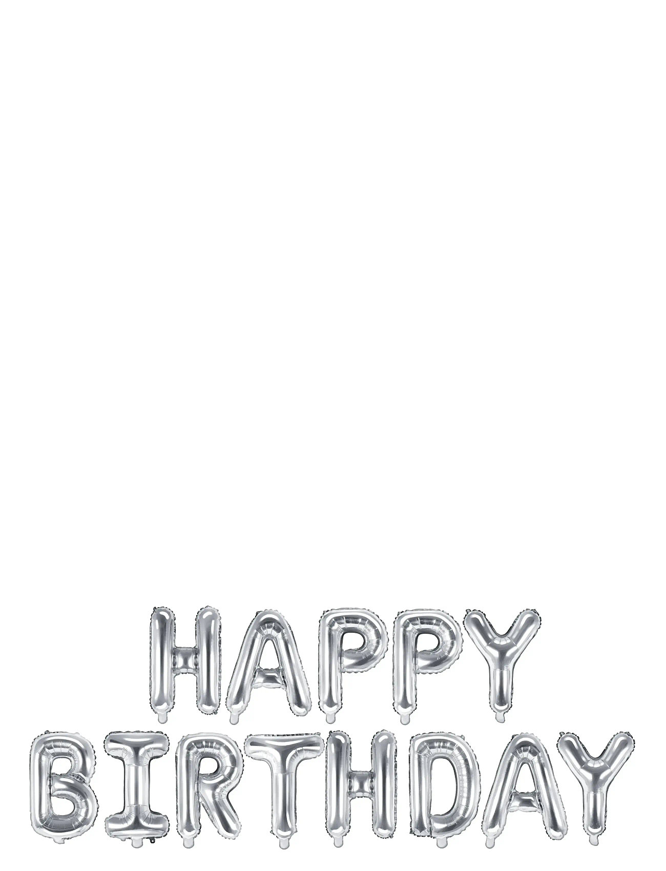IPK Happy Birthday Air-Filled Foil Balloon Set Silber - 0 - Kinder