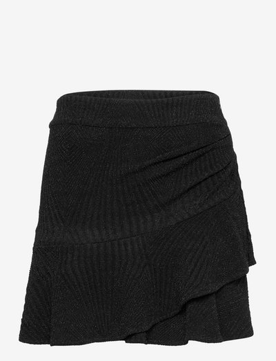 UZINI - korta kjolar - black/black lurex