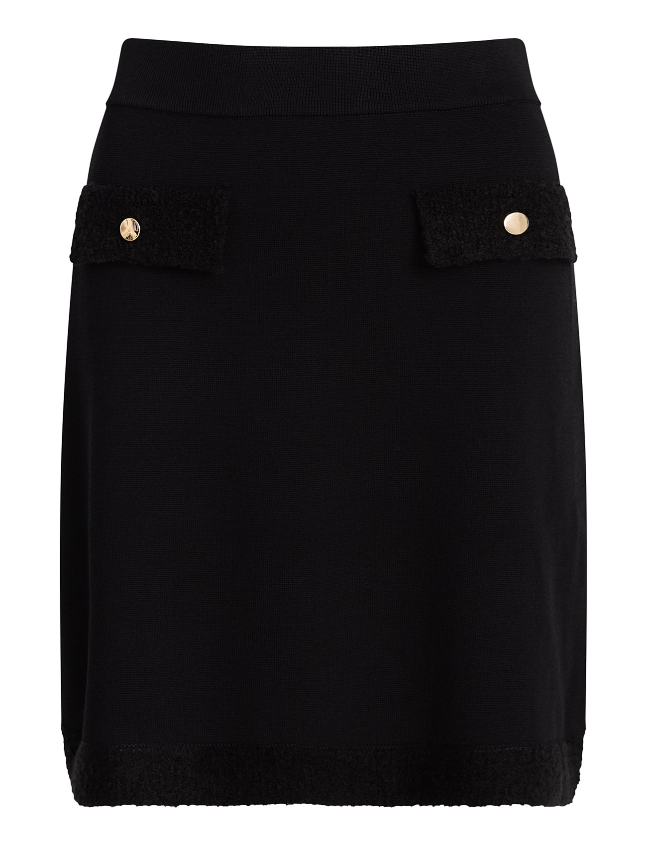 Viscose-Blend Knitted Short Skirt, Simona Skirts Short Skirts Black Ivo Nikkolo
