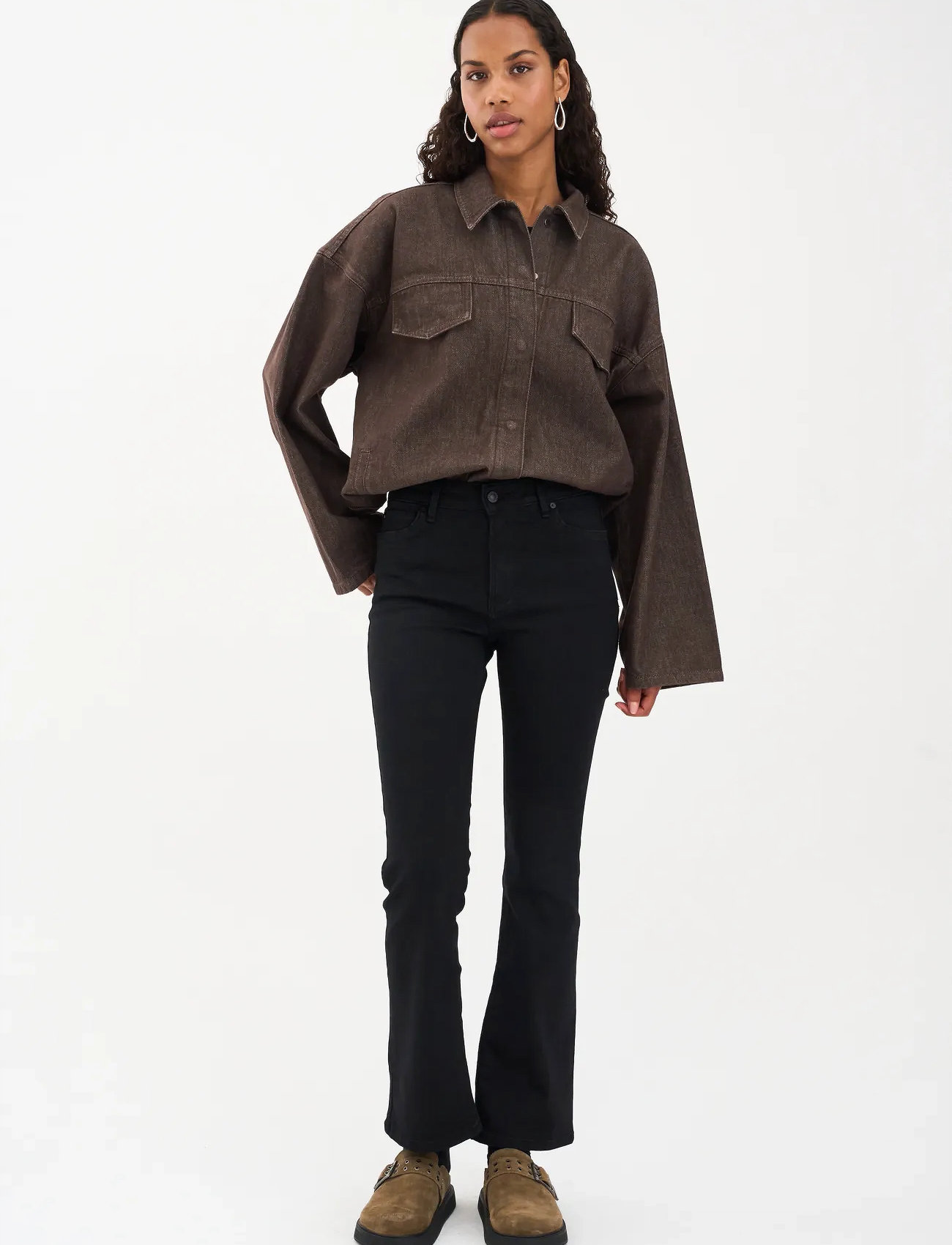IVY Copenhagen Ivy-Johanna Kick Flare Jeans Wash C, 31 x 30, Black, Jeans > Flares, Dame
