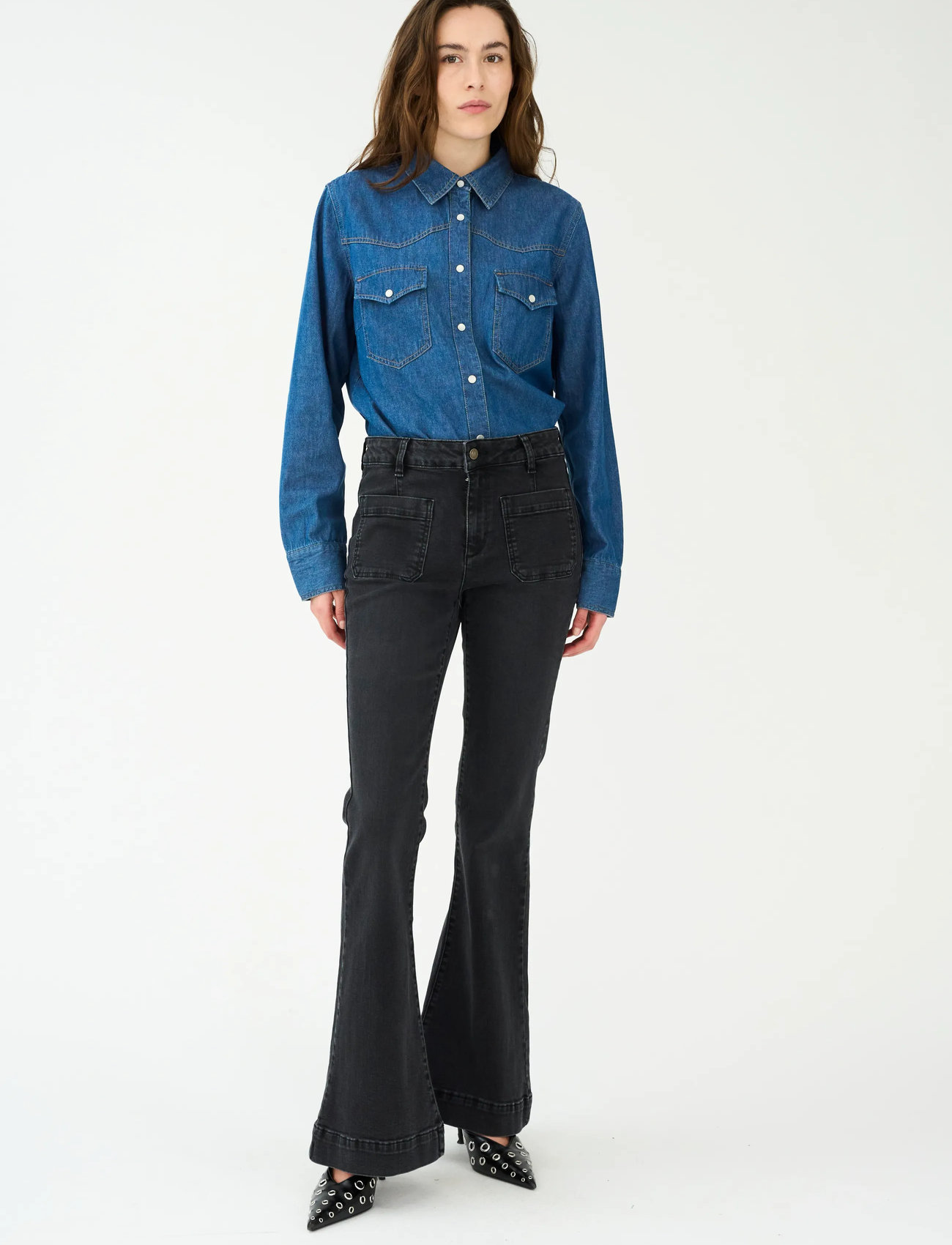 IVY Copenhagen Ivy-Ann Charlotte Jeans Wash Andora, 31 x 32, Black, Jeans > Flares, Dame