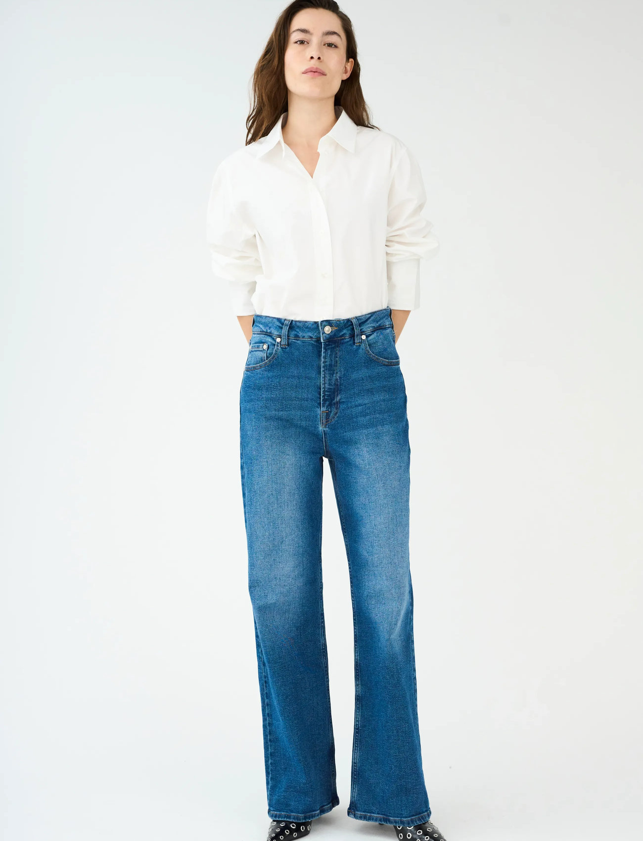 IVY Copenhagen Ivy-Brooke Jeans Wash Navan, 27 x 32, Blue, Jeans > Vidde, Dame
