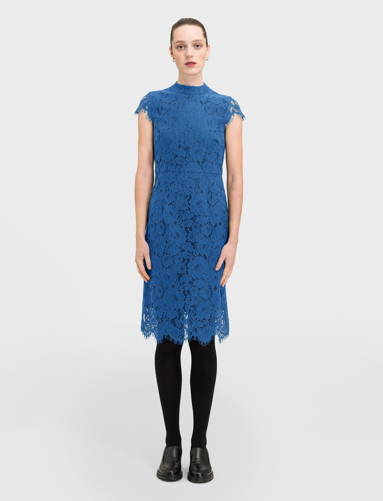 Stand-up Collar Lace Dress