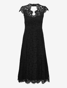 LACE DRESS MIDI - mežģīņu kleitas - black