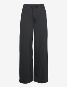 PAVLA Trousers - bikses ar platām starām - black