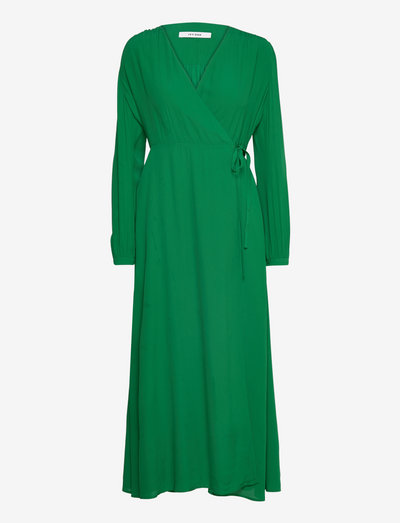 LIME WRAP DRESS - sukienki kopertowe - secret garden green