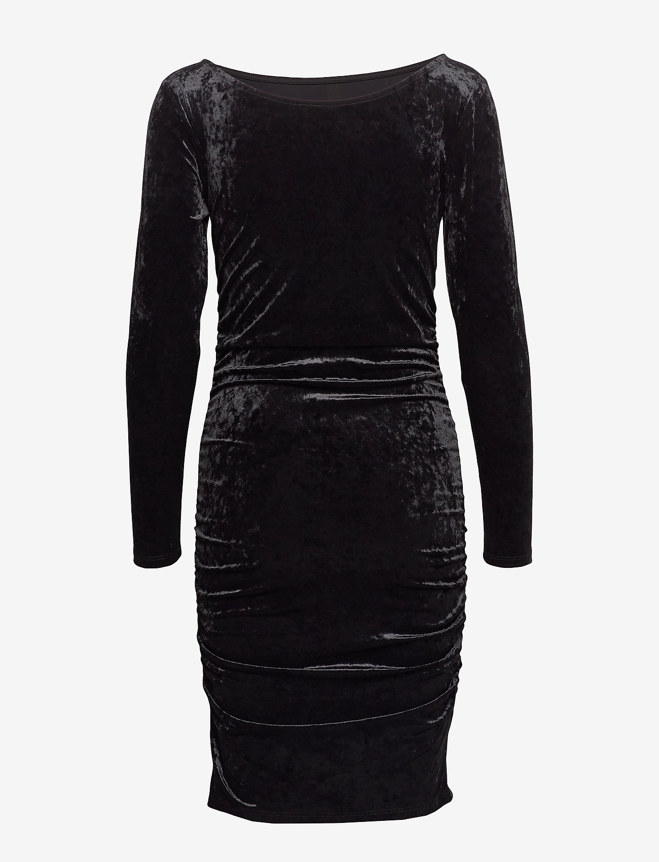 velvet mini dress black