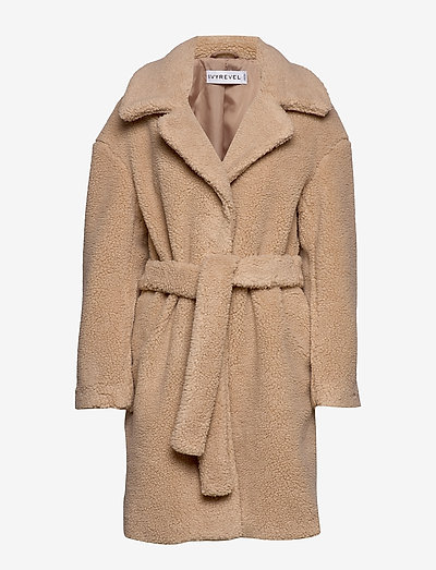 belted teddy coat