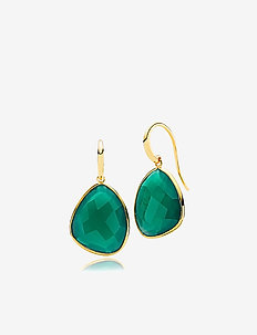 Orient Earrings - SHINY GOLD, GREEN