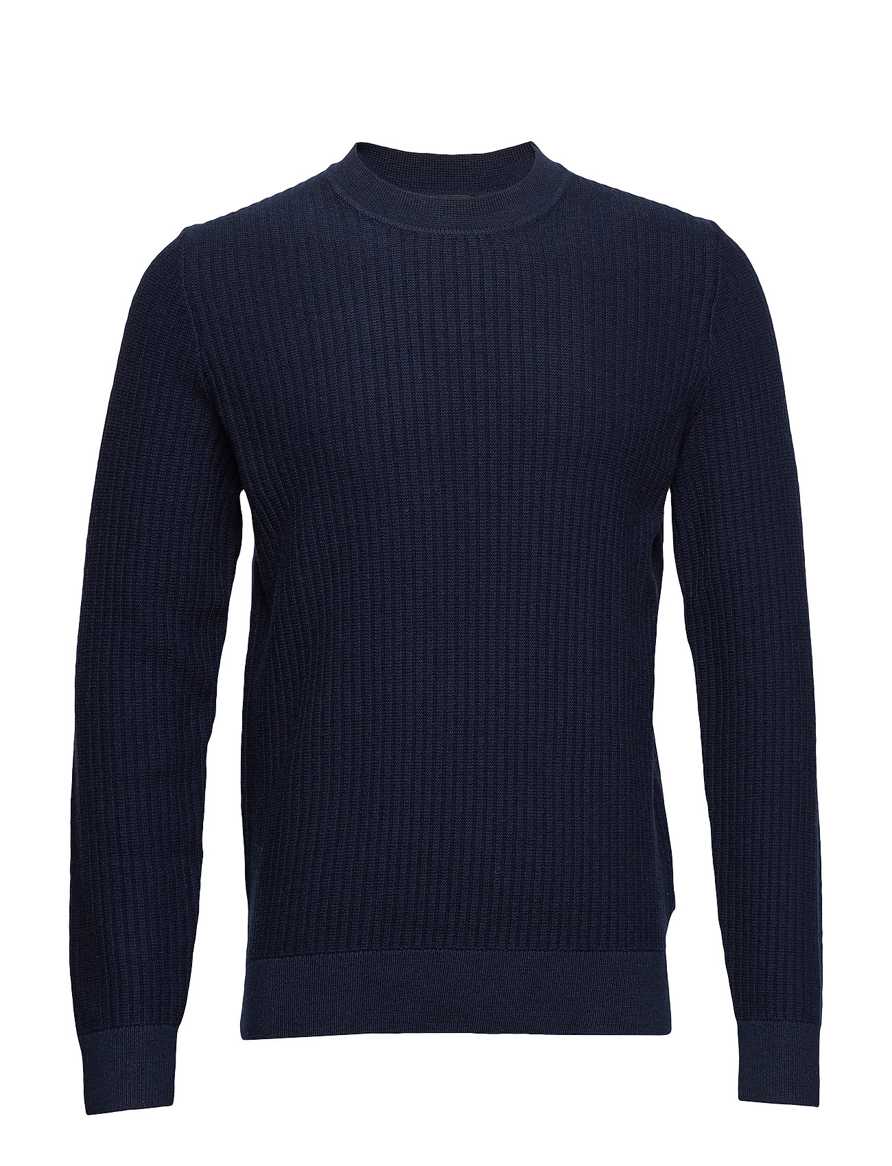 Remus Vertical Structure Gebreide Trui Met Ronde Kraag Blauw J Lindeberg j lindeberg kopen in de aanbieding