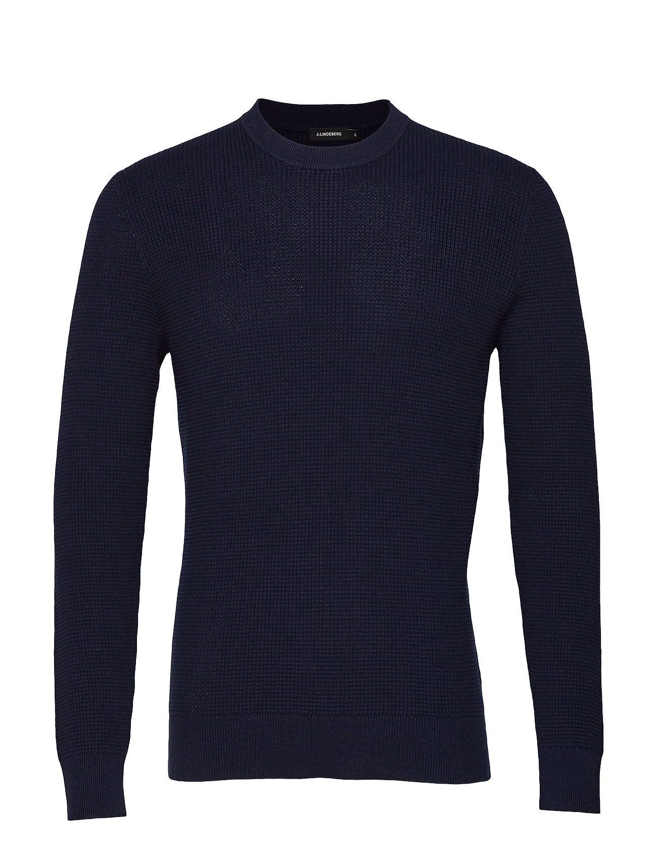 Romulus Semi Structure Gebreide Trui Met Ronde Kraag Blauw J Lindeberg j lindeberg kopen in de aanbieding