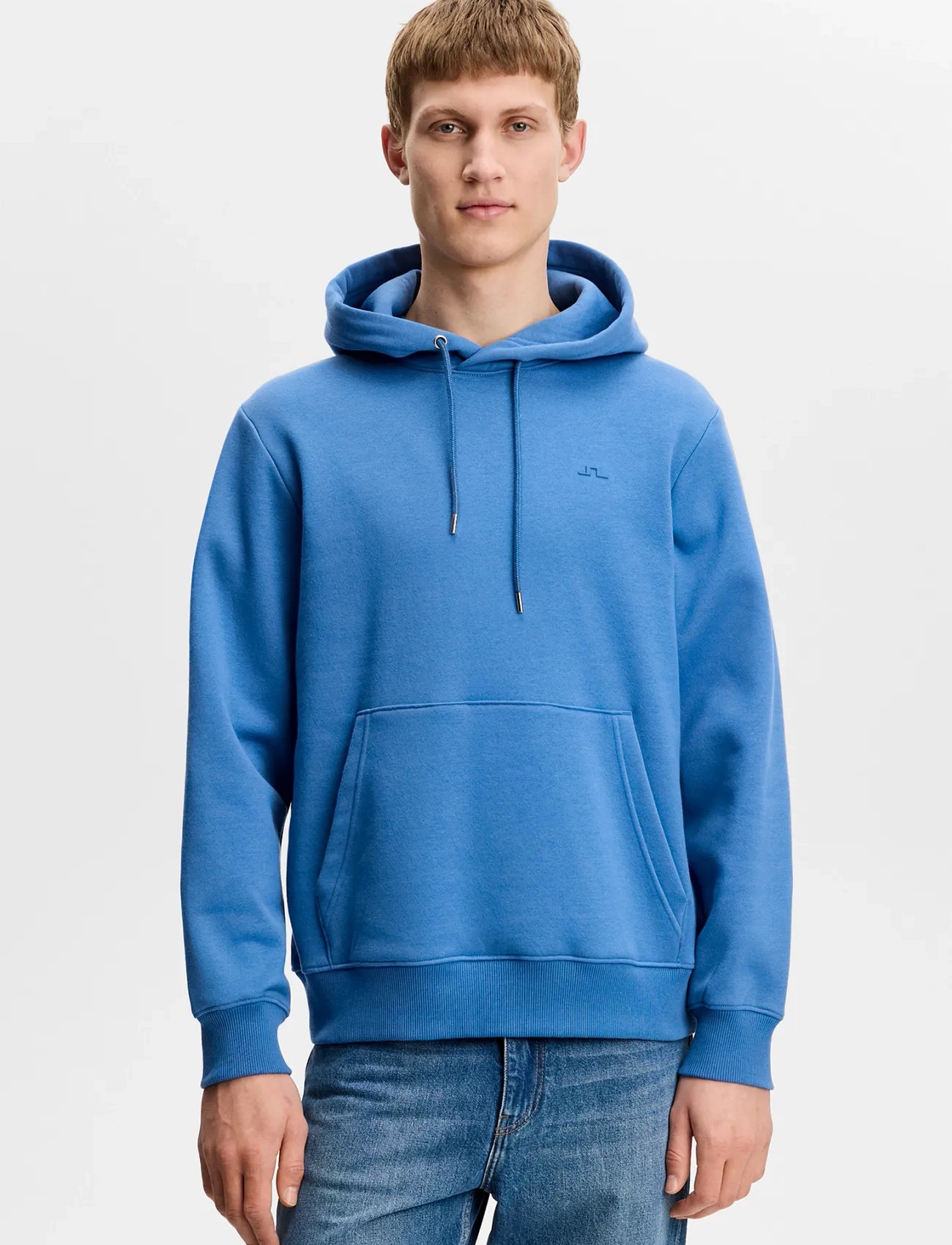 J. Lindeberg Alpha Hood, S, Blue, Sweatshirts & Hættetrøjer > Hættetrøjer, Herre