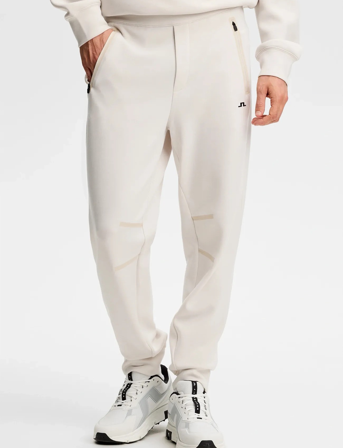 J. Lindeberg Icon Sweatpants, S, Beige, Underdele > Joggingbukser, Herre