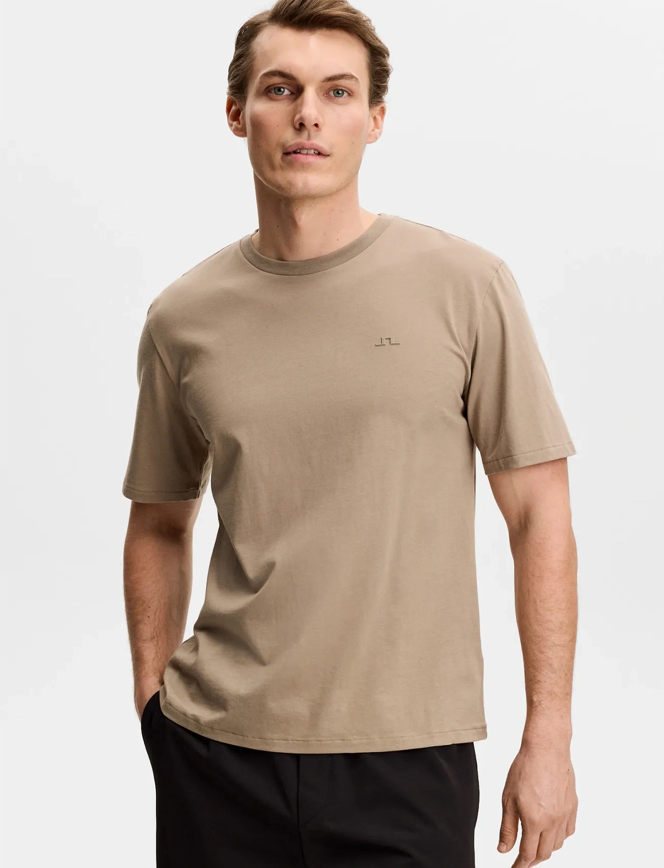 J. Lindeberg Alpha T-Shirt, S, Beige, T-Shirts > Kortærmede, Herre