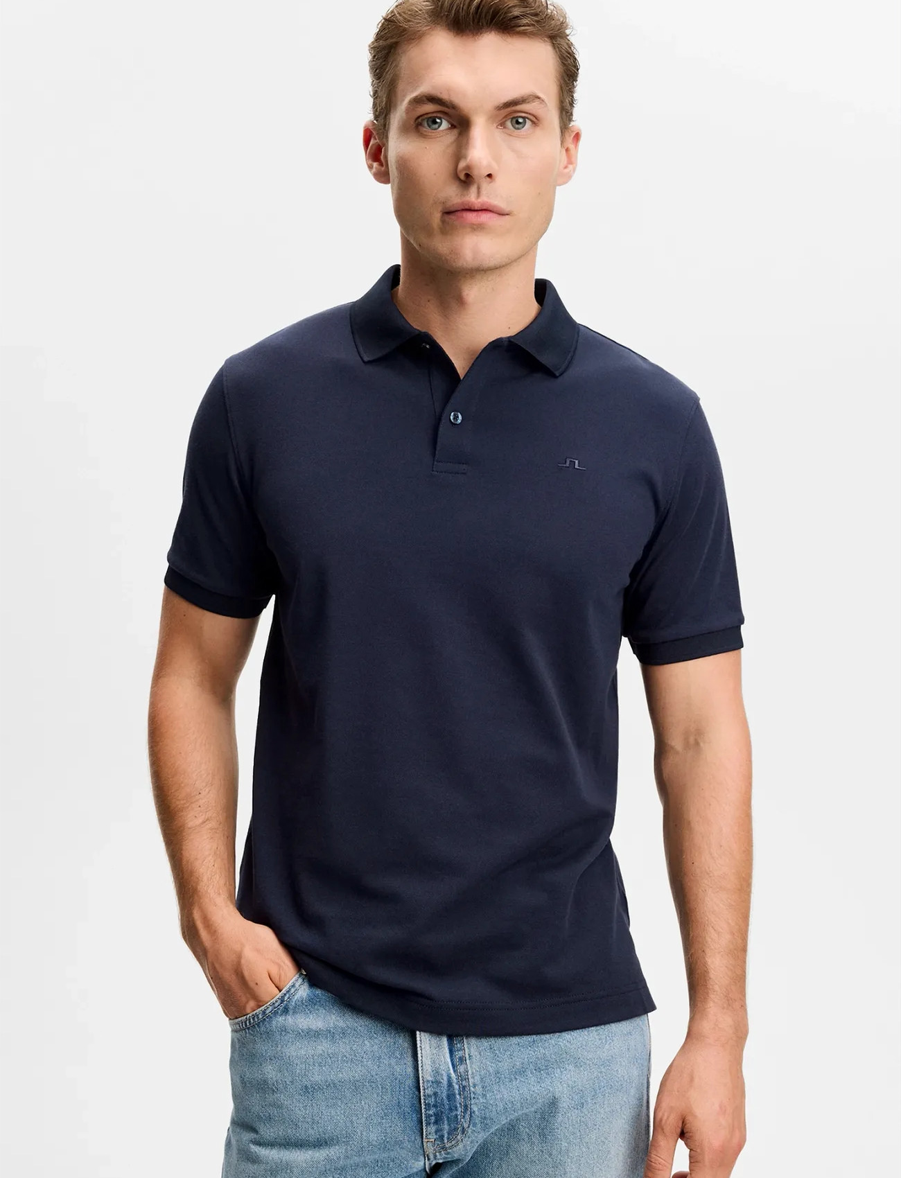 J. Lindeberg Verse Polo, L, Navy, Poloer > Kortærmede, Herre