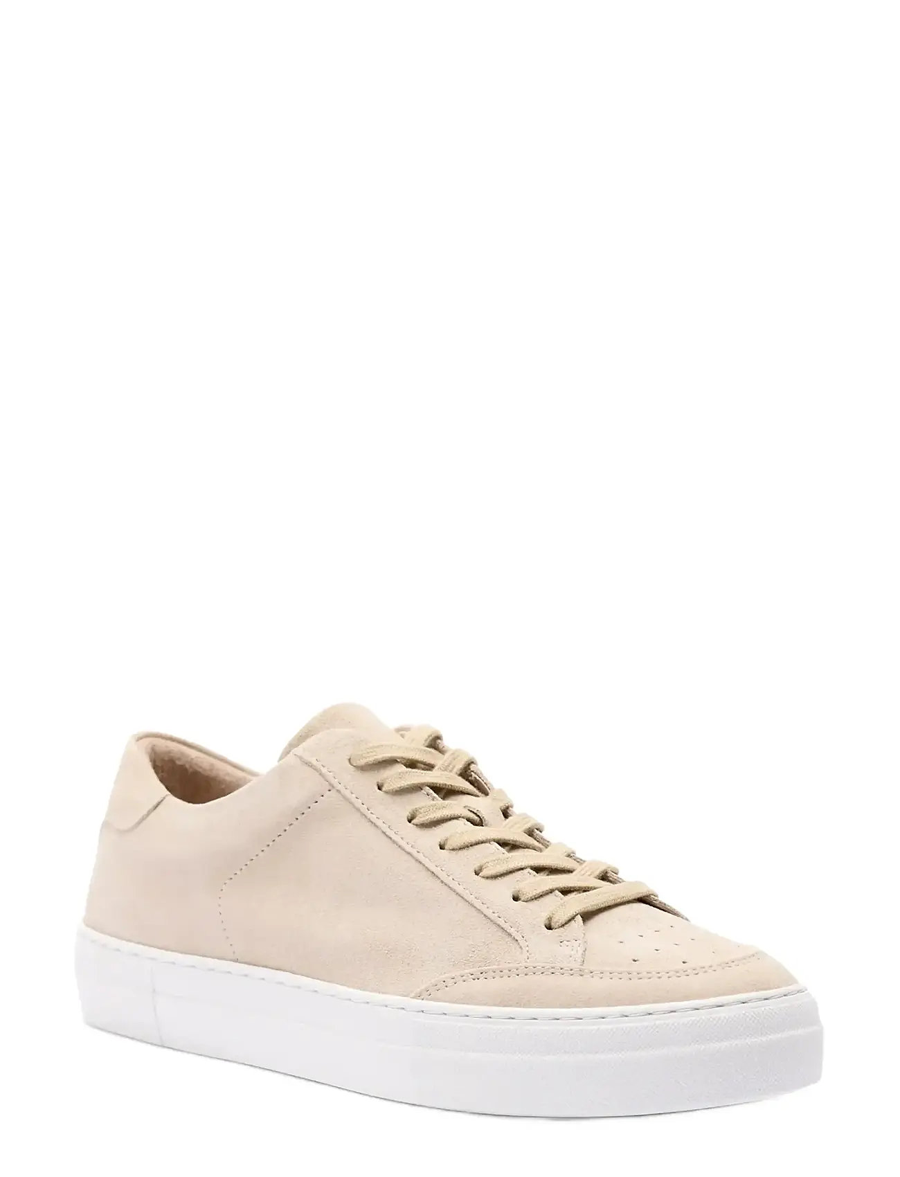 J. Lindeberg Art Signature Suede Sneaker, 43, Cream, Sneakers > Sneakers Med Lav Top, Herre