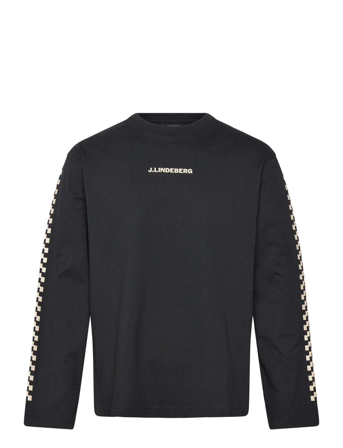 J. Lindeberg Walsh Ls Print T-Shirt, XXL, Cream, T-Shirts > Langærmede, Herre