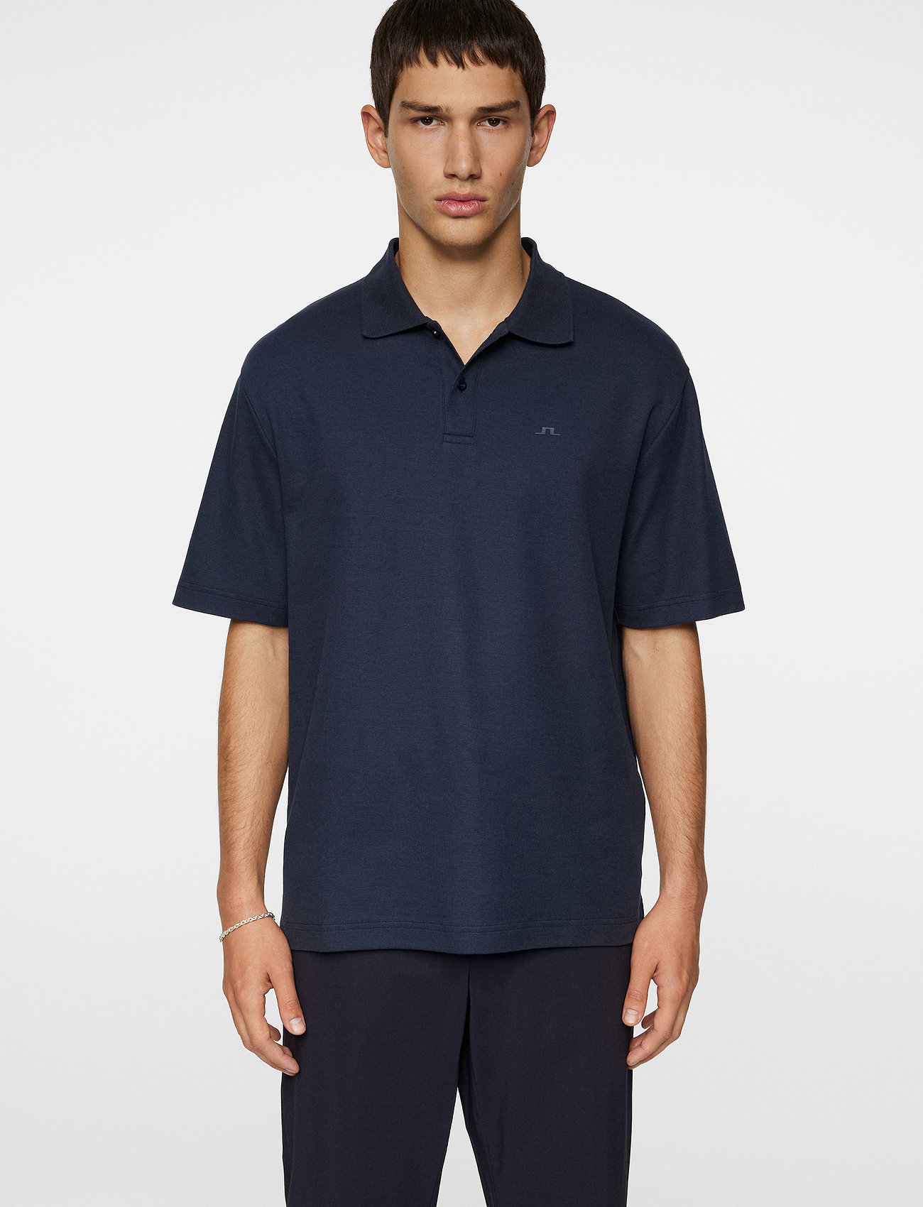 J. Lindeberg Trond Polo Pique, S, Navy, Poloer > Kortærmede, Herre