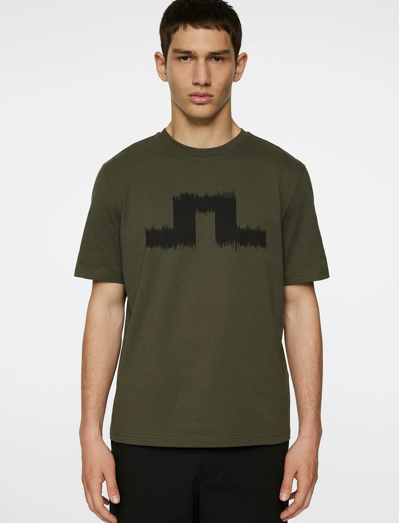 J. Lindeberg Parcie Seasonal Tee, L, Khaki green, T-Shirts > Kortærmede, Herre