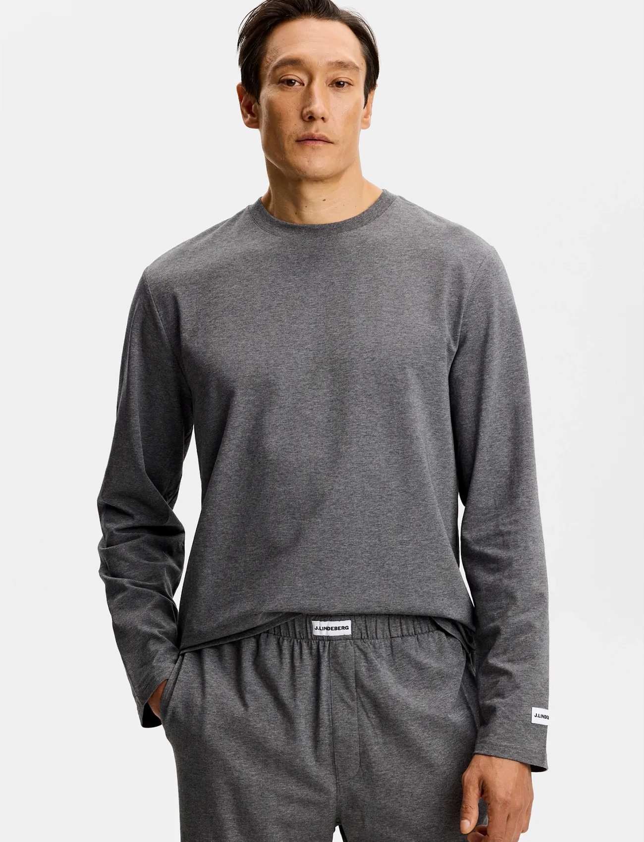 J. Lindeberg Pierce Pyjama Set, S, Grey, Nat- Og Opholdstøj > Pyjamas (set), Herre