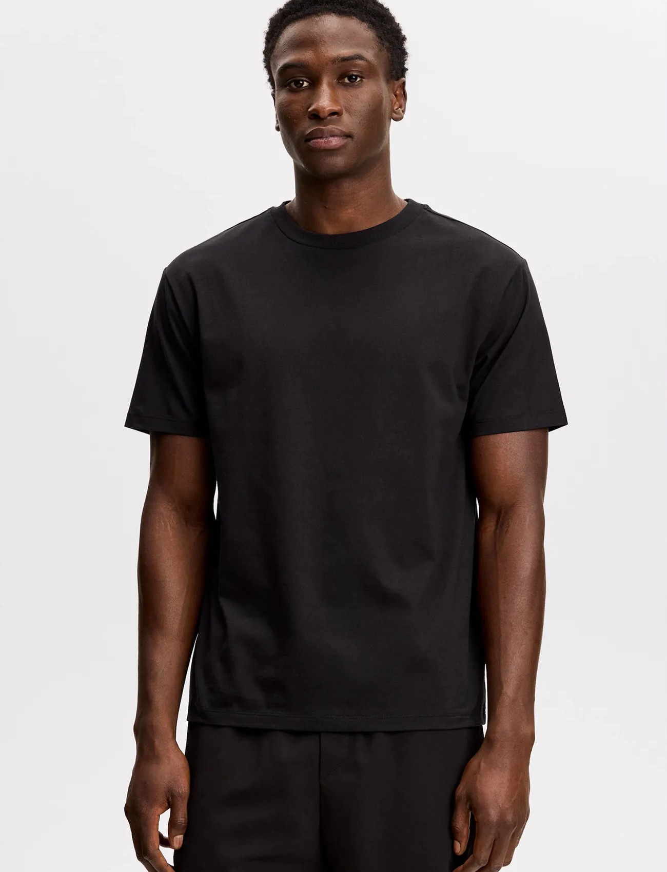 J. Lindeberg Sid Basic T-Shirt, S, Black, T-Shirts > Kortærmede, Herre