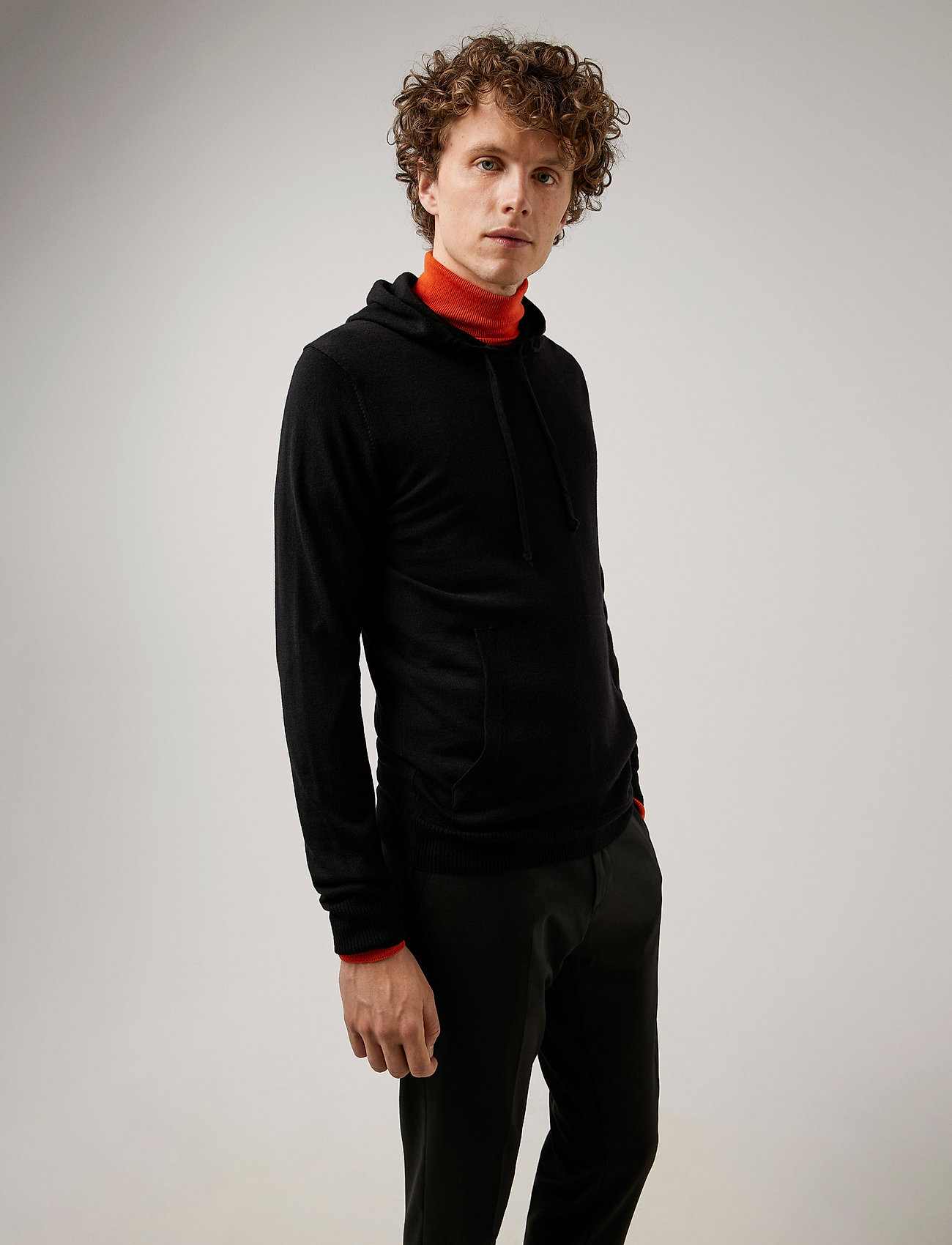 black merino hoodie
