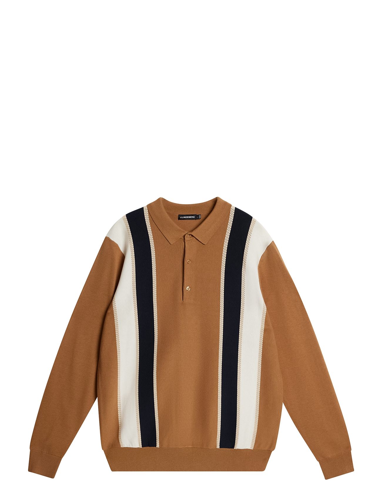 melodrama thespian stemning J. Lindeberg Heden Striped Knitted Polo - Overdele - Boozt.com