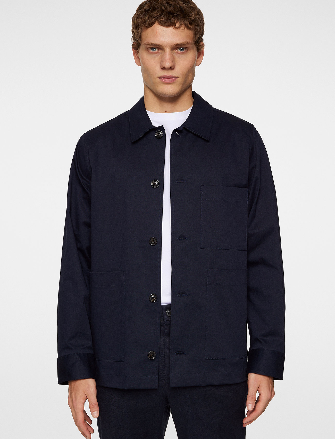 J. Lindeberg Easton Workwear Overshirt, XXL, Navy, Designere > Overshirts, Herre