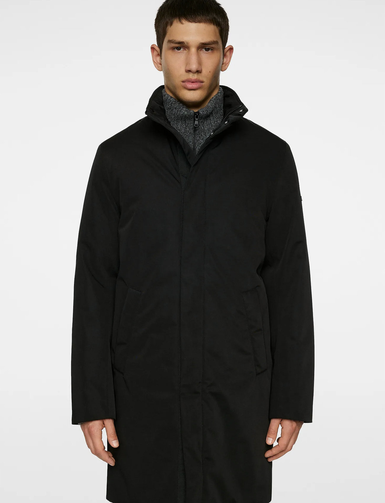 J. Lindeberg Hassan 2L Padded Coat, S, Black, Frakker > Lette Frakker, Herre