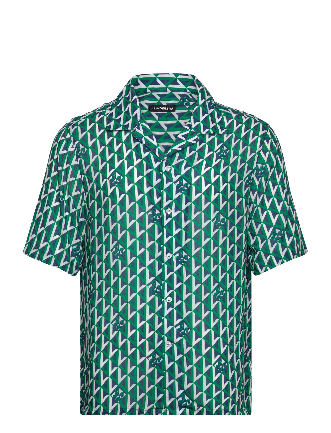 Donso Airy Island Geo Shirt Green J. Lindeberg
