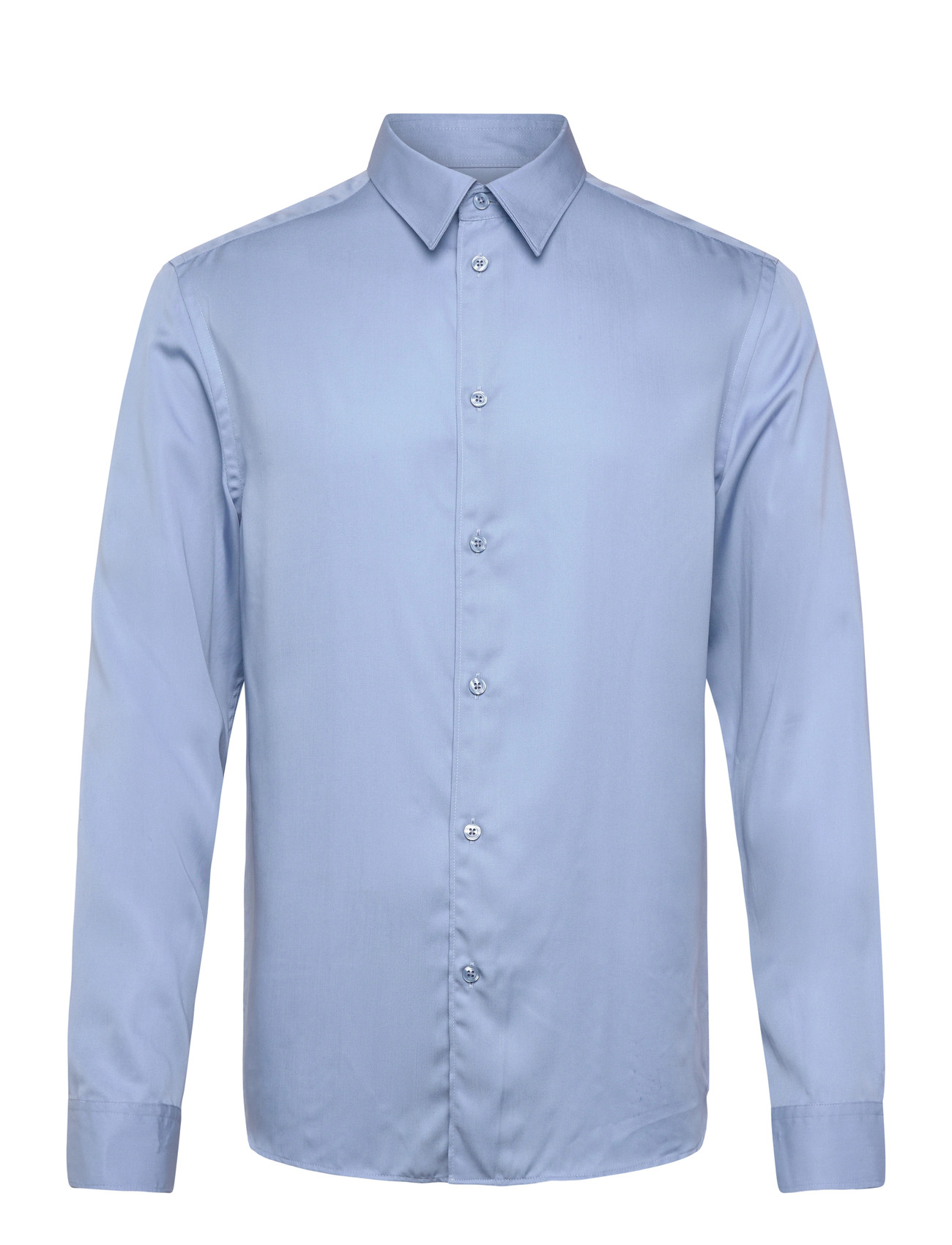 J. Lindeberg Slim Ls Comfort Tencel Shirt, XXL, Blue, Skjorter > Afslappet Shirts, Herre
