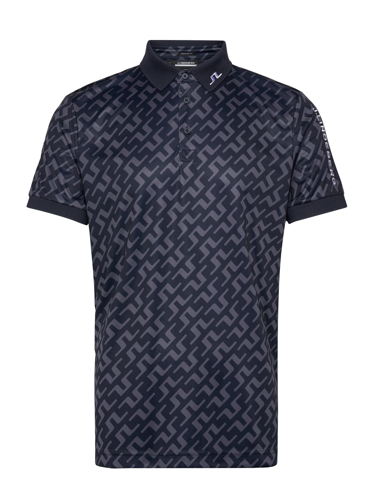 Tour Tech Reg Fit Print Polo Sport Men Sport Clothing Sport Tops Sport Polos Sport Short-sleeved Polos Navy J. Lindeberg