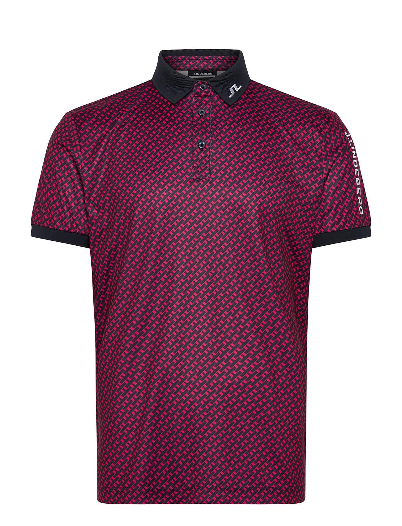 J. Lindeberg Tour Tech Print Polo Burgundy