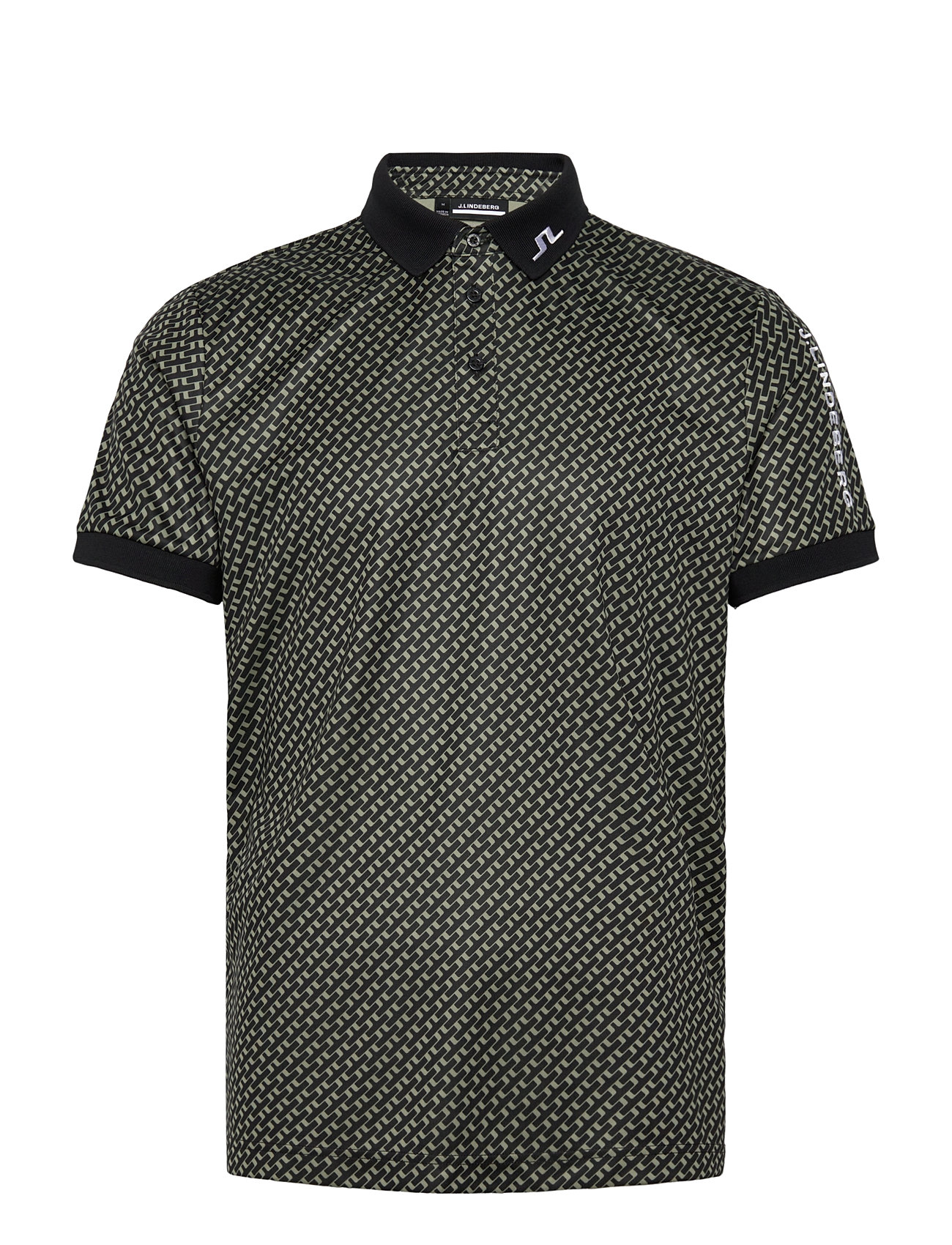 J. Lindeberg Tour Tech Print Polo Svart