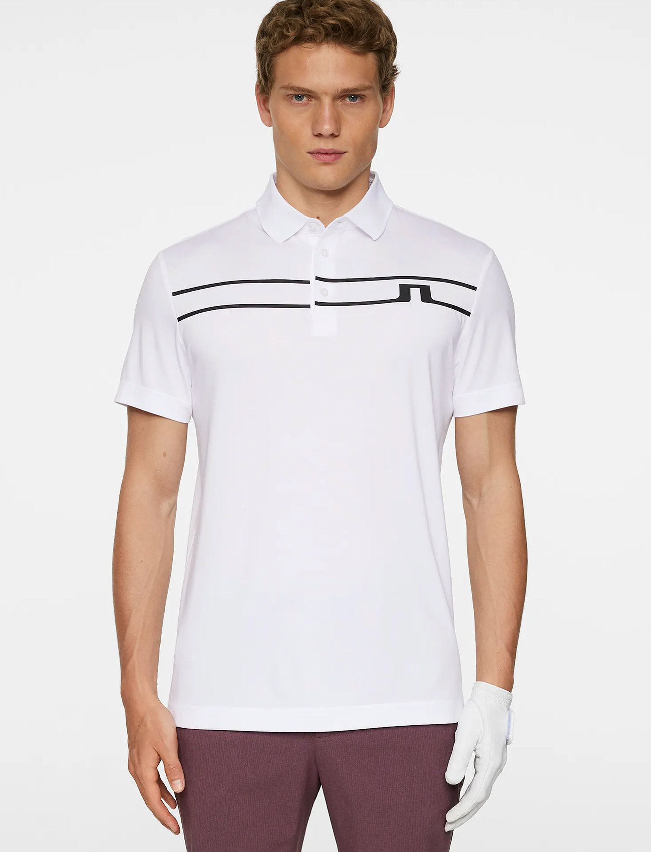 J. Lindeberg Klas Polo, L, White, Sport Polos > Sport Short-sleeved Polos, Herre