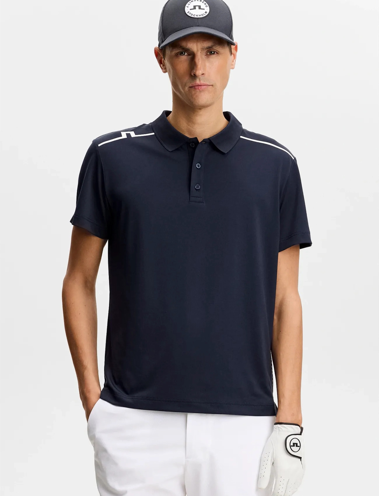 J. Lindeberg Lionel Polo, XL, Navy, Sport Polos > Sport Short-sleeved Polos, Herre