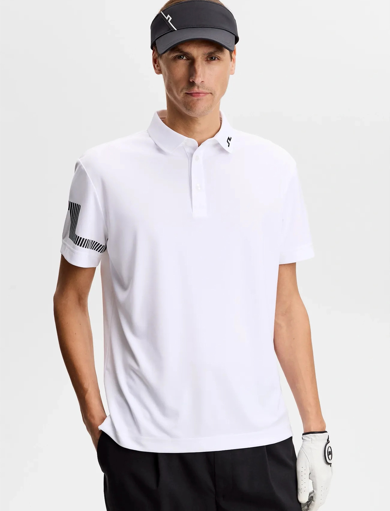 J. Lindeberg Heath Polo, XXL, White, Sport Polos > Sport Short-sleeved Polos, Herre