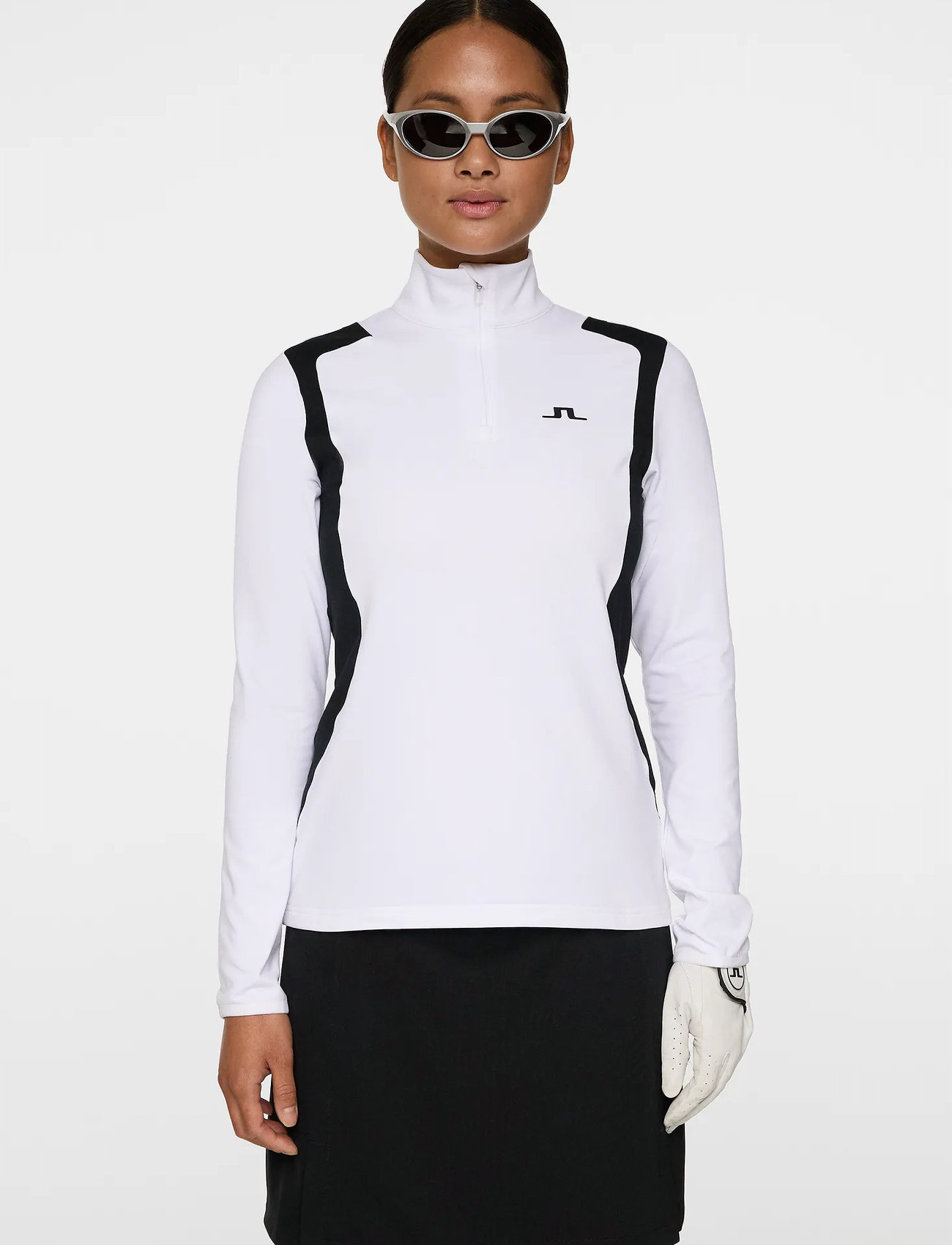 J. Lindeberg Mae Quarter Zip Mid Layer, XS, White, Sport Clothing > Sport Fleeces & Midlayers, Dame